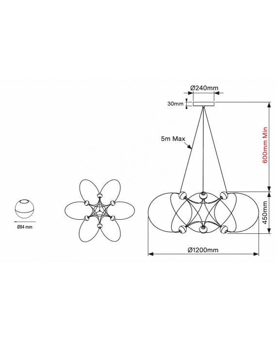DCW éditions Munari 6 Pendant Lamp